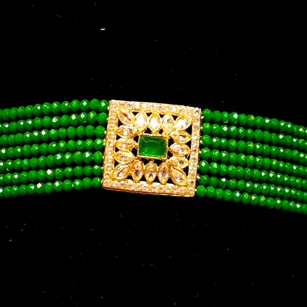 Emerald Multi strand Beads Handmade Bracelet